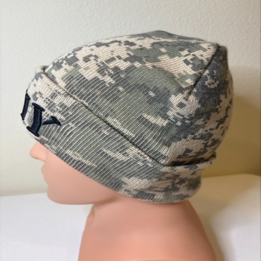 Army Embroidered Camo Beanie Cap Hat - Picture 4 of 7